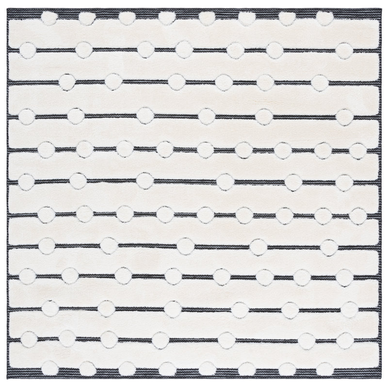 Celebrity 806 Performance Polka Dots Rug, Square 6'7"