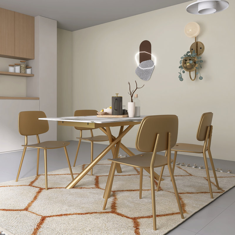 Table de salle à manger rectangulaire 59 po avec rallonge rétractable 59 po
