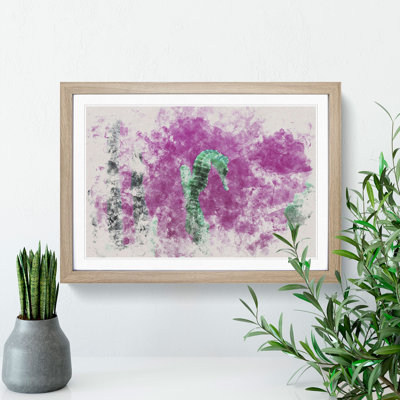 Green Seahorse - Picture Frame Graphic Art