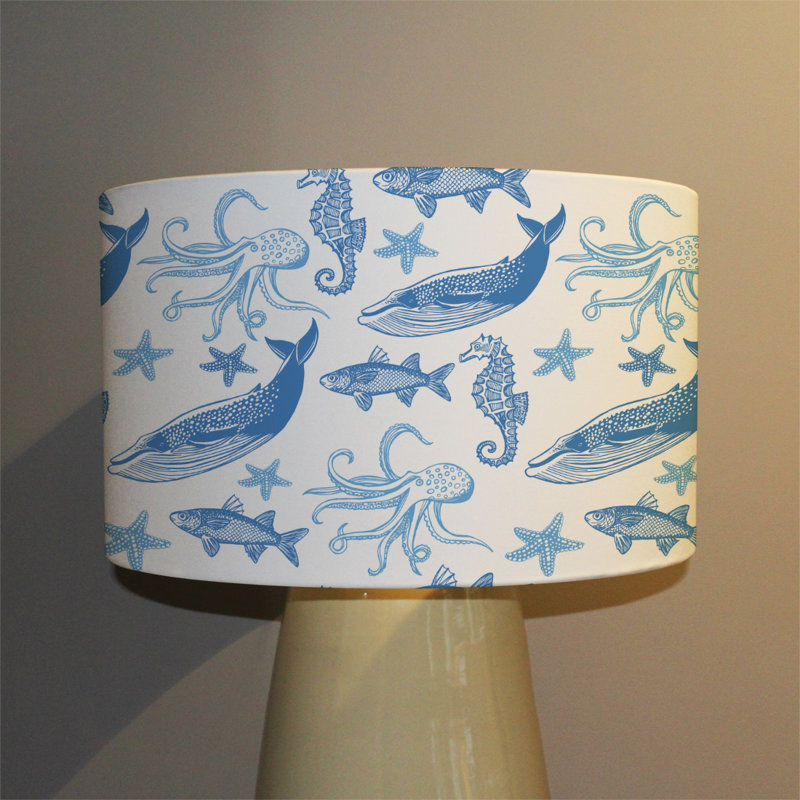 Cotton Drum Lamp Shade ( Uno ), 25cm H x 40cm W x 40cm D