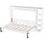 Lit double avec bibliothèque, blanc - construction résiliente Méthode d'économie d'espace. De nombreuses options de rangement. Pas de boîte à ressorts. Assemblage simple Alphas Epsilons-295652961