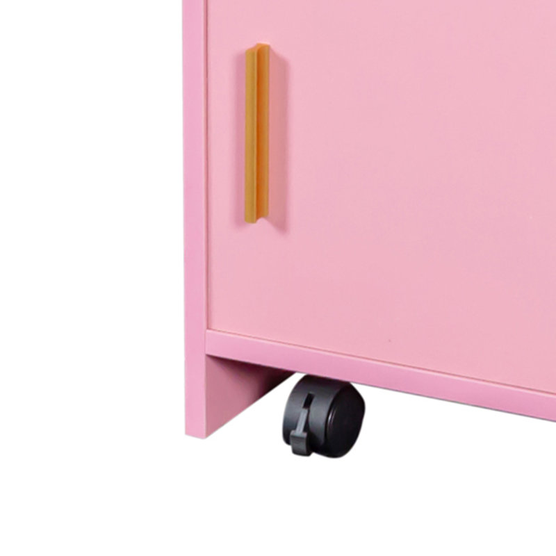 Armoire de rangement en bois pour outils de beauté, Rose