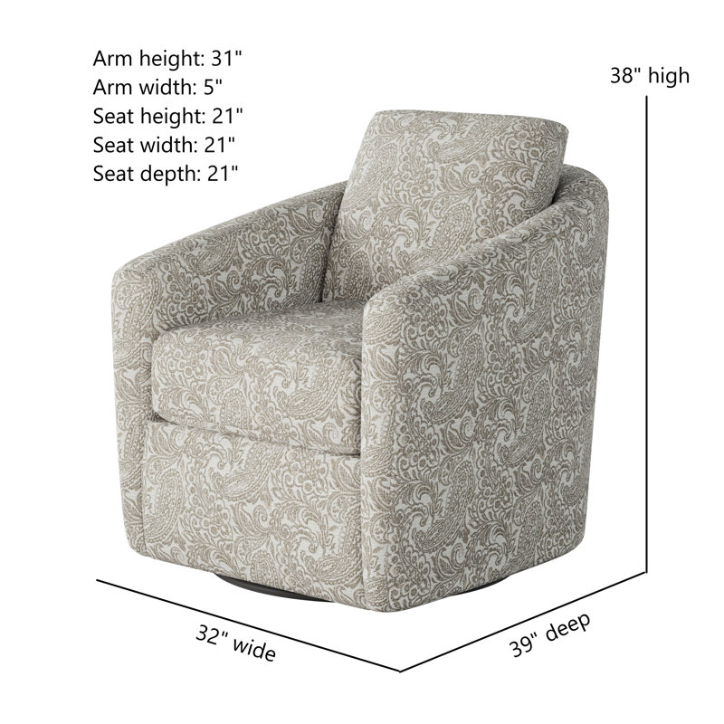 Daisey Swivel Glider, Charleston Platinum