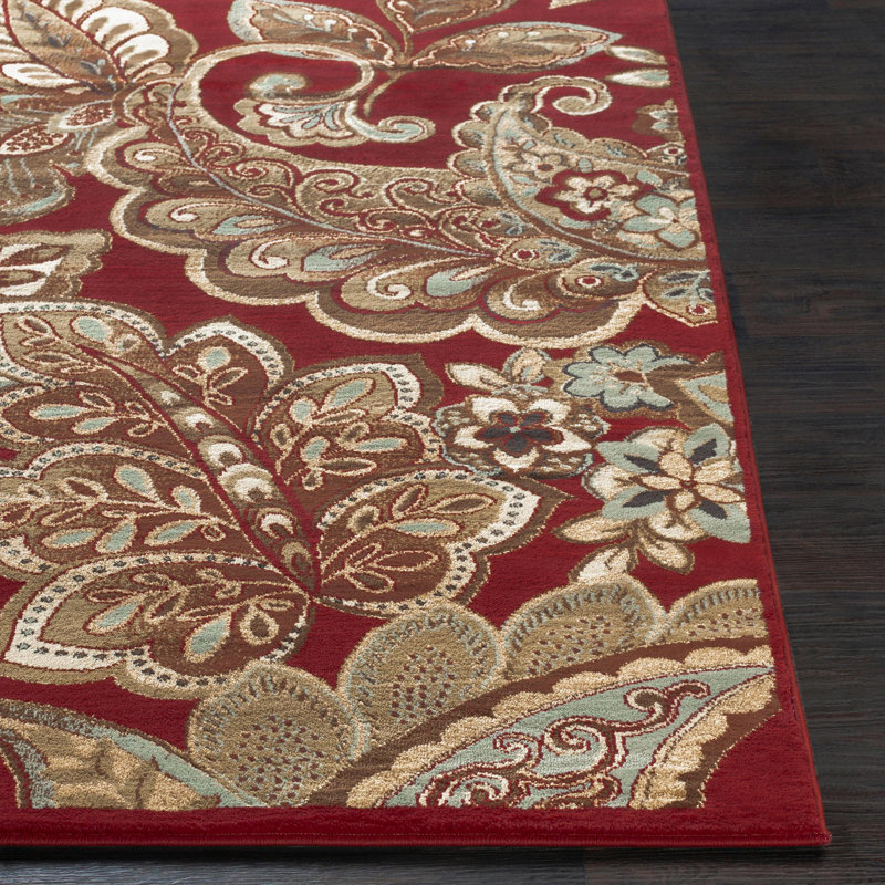 Needham Machine Woven Paisley Area Rug, Rectangle 7'10" x 10'10"