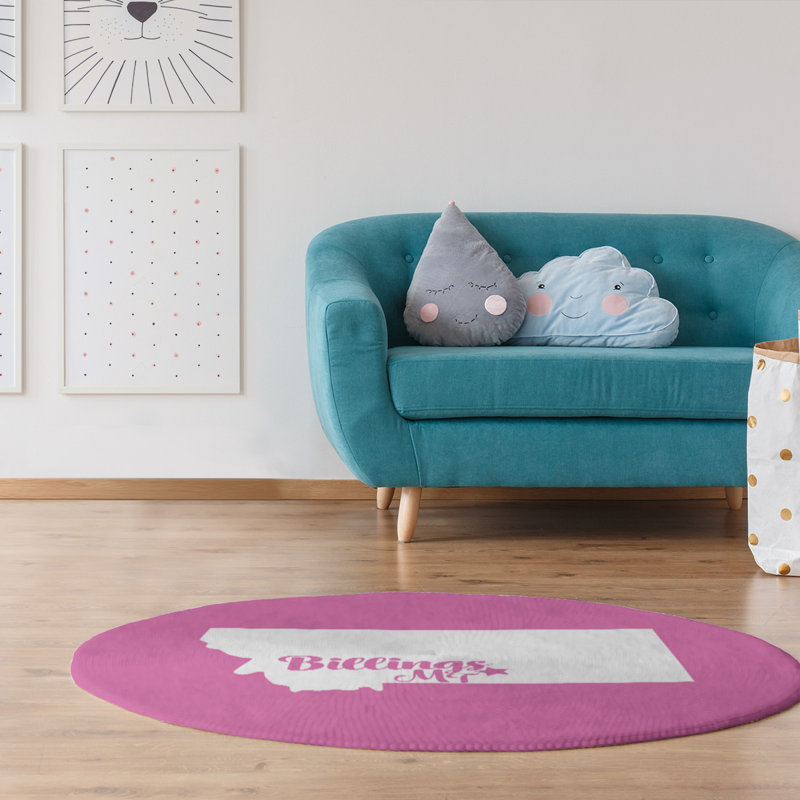 Chenille Indoor Rug, Round 5'