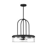 Anders 4 Light Dining Room Pendant In Brushed Nickel Finish With Clear Shade