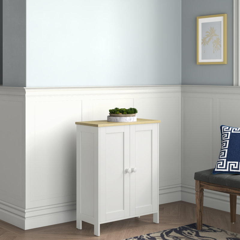Cosgrove 23.5'' Wide 3 - Shelf Storage Cabinet, White