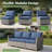 Briela 8 - Person Outdoor Seating Group with Cushions with Fire Pit table No Assembly Required-1799343707-1748488914