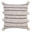 Coussin en jute tissé à la main brun clair / rayé en jute / coton-374929834