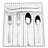 Jasmine 30-Piece Flatware Set with Caddy, Service for 4