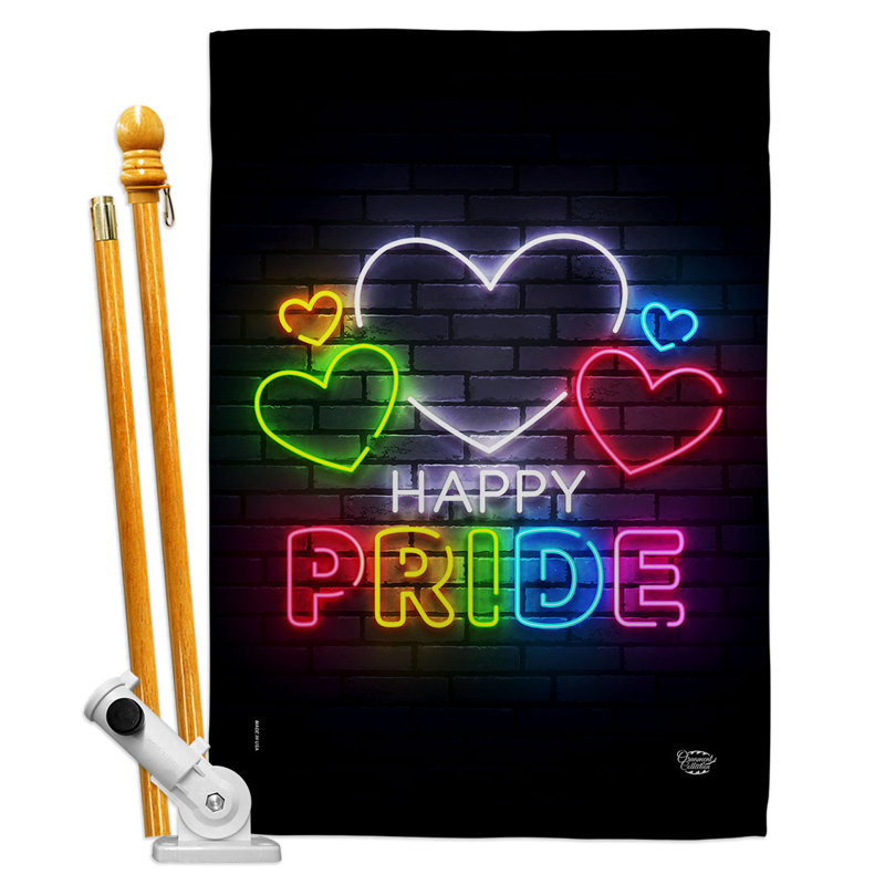 Ensemble de drapeaux en polyester à 2 côtés H 40 po x l 28 po