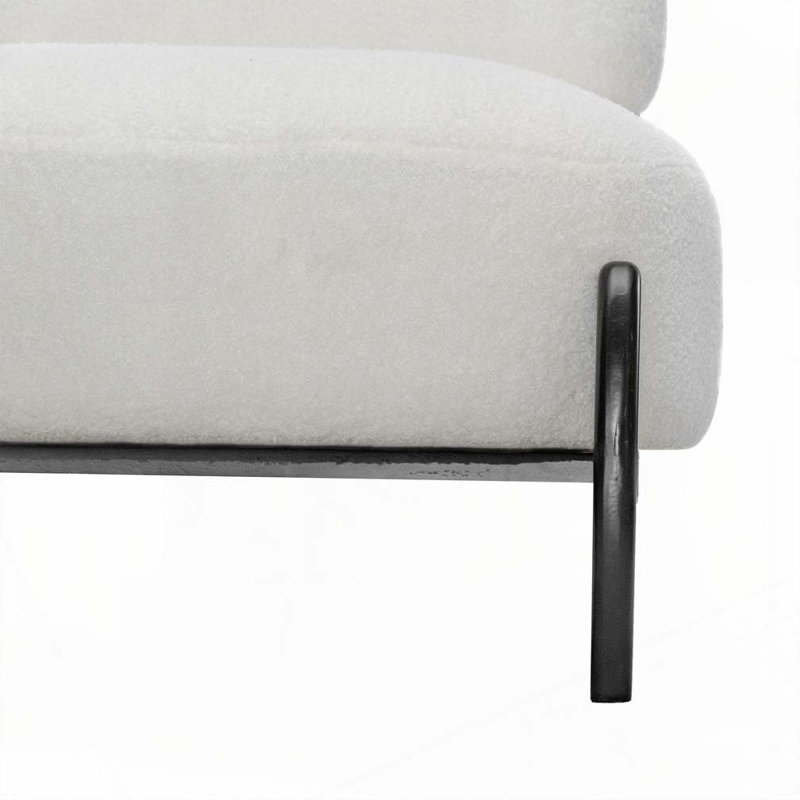 Chaise d'appoint rembourrée, Noir