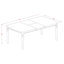 Ensemble de mobilier de salle à manger 9 pièces comprenant une table de cuisine rectangulaire avec rallonge papillon et 8 chaises de salle à manger, 42 x 78 pouces, lin blanc-1342074096-1253612071