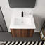 Armoire de salle de bain avec lavabo, portes à fermeture en douceur, fixation flottante, 24 po pour petite salle de bain