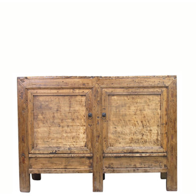 Aged Poplar Double Cabinet