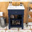 Meuble-lavabo de salle de bain avec lavabo, portes à fermeture douce et tablette réglable-920036763
