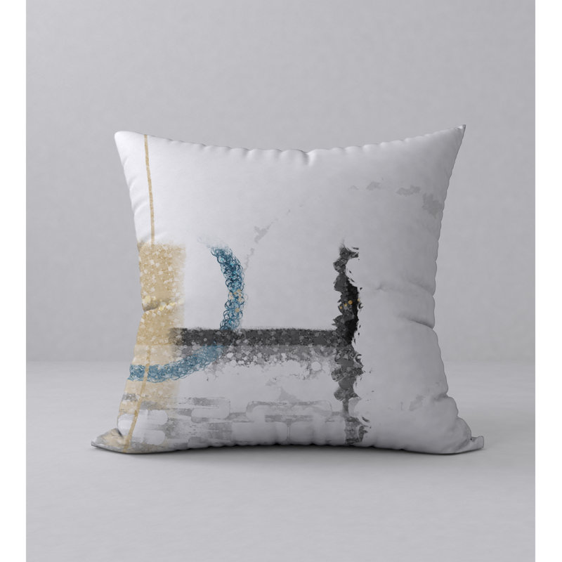 Abstract Reversible Throw Pillow, 20" x 20"
