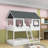 Kids Twin Over Twin Bunk Bed with Guardrails-70507711
