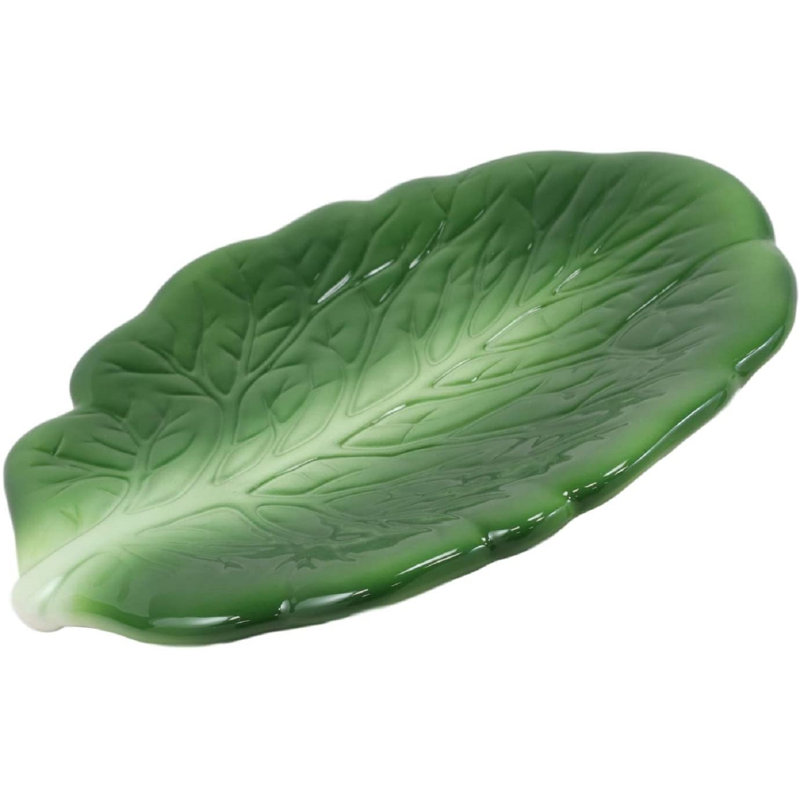 Assiette à salade en forme de feuille vert collard de cuisine gourmet Lucerne