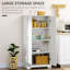 Buffet, armoire de rangement pour garde-manger, armoire de cuisine autoportante avec tablettes réglables, armoire de rangement décorative pour la maison