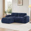 Canapé en forme de L avec velours doux, capitonné, éponge haute densité 32D, aucun assemblage requis, repose-pieds mobile-1576791841