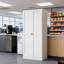 Armoires en porcelaine de ferme moderne en métal, rangement réglable blanc pour la cuisine ou le salon