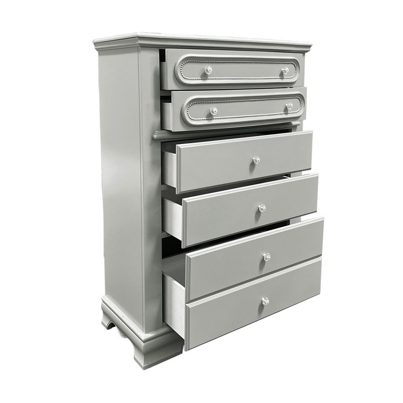 Commode 5 tiroirs Sauval , Gris