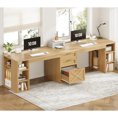 96.5'' Gaming Desk Executive Desk And File Storage Cabinet