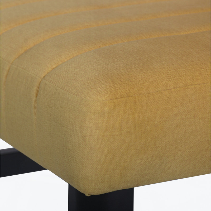 Ensemble de chaises contemporaines rembourrées (ensemble de 2), Jaune