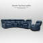 Canapé modulaire inclinable en cuir 117 po, 4 fauteuils inclinables électriques, support lombaire réglable et appui-tête-113062871-113548287