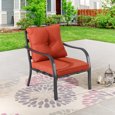 Chaise de patio avec coussins Jenalea