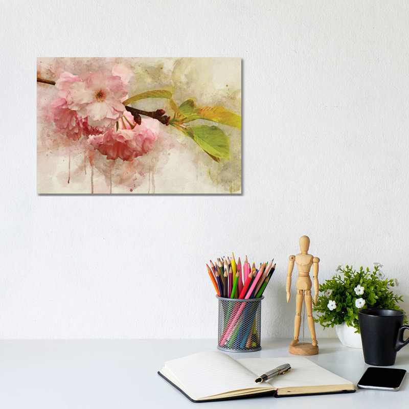 Blossom Elegance I by Leda Robertson - Wrapped Canvas Painting, 20.32 cm H x 30.48 cm W
