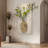 3D Abstract Natural Sandstone Handmade Sculpture With Artificial Plants Wall Decor
