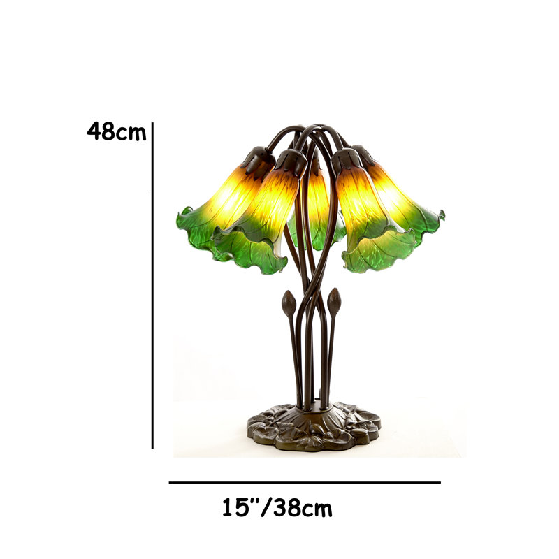 Maxine Metal Novelty Lamp, Amber/Green