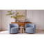 Ensemble de chaises d'appoint modernes pivotantes en tonneau avec siège rembourré-464697551