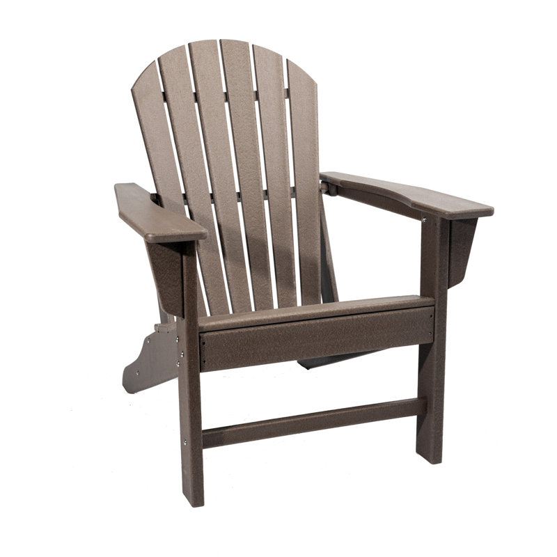 Chaise Adirondack en plastique Atilus, Brun