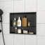Double tablette de niche de douche en acier inoxydable
