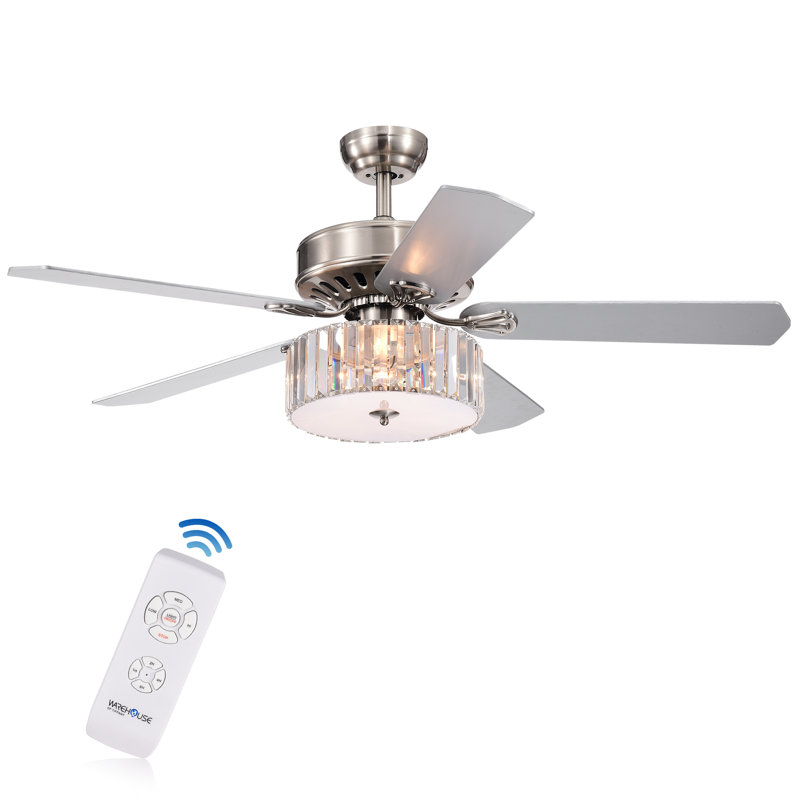 Ellefson 52'' Ceiling Fan with Light Kit, Remote Control