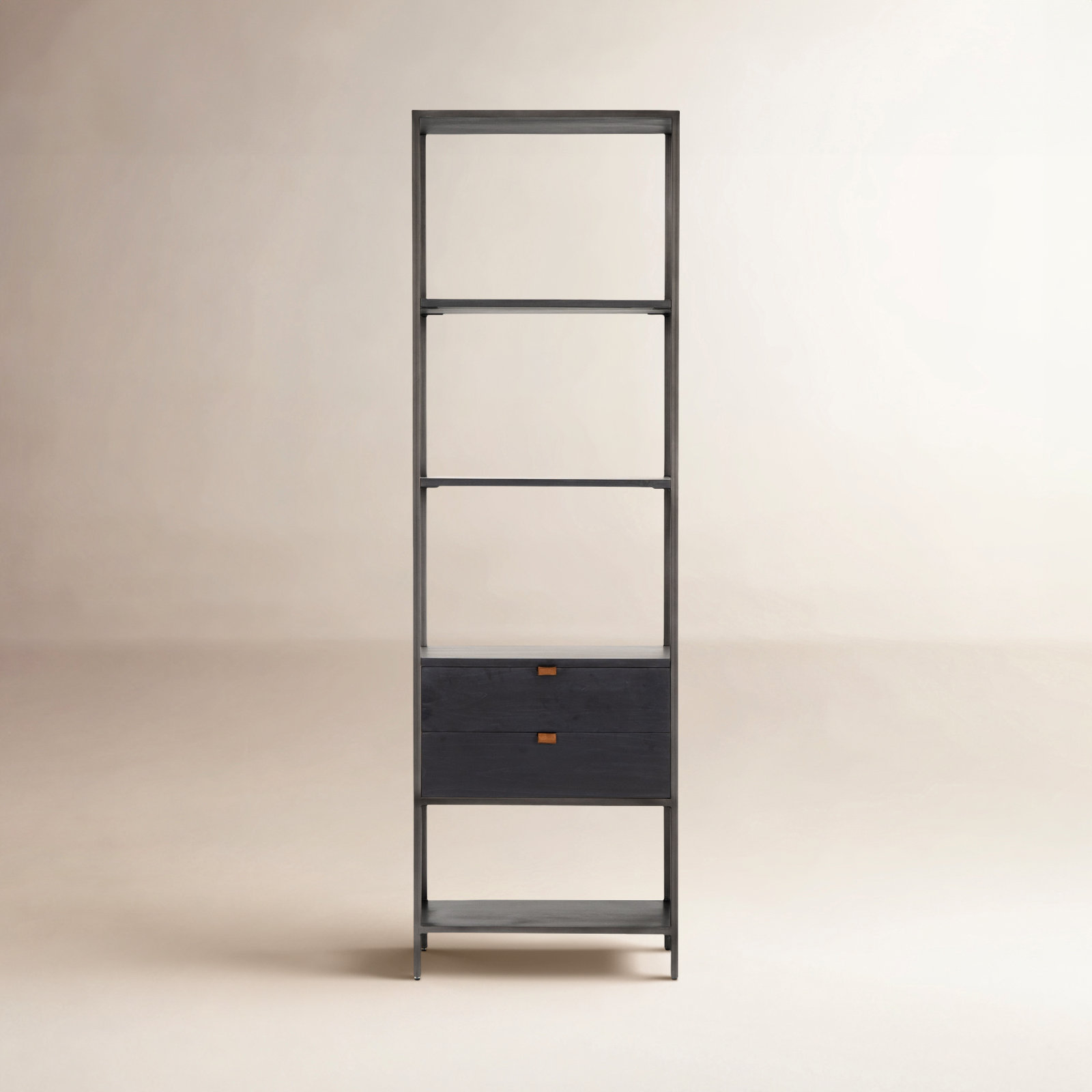 Loki 24" Bookcase, Black Wash Poplar