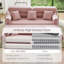 Canapé-lit modulaire convertible en forme de L, tissu chenille rose qui convient aux animaux de compagnie, mousse à haute densité à 4 couches, canapé-lit moderne pour le salon-1853171773