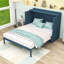 Grand lit escamotable en bois avec ports USB et tiroir de rangement