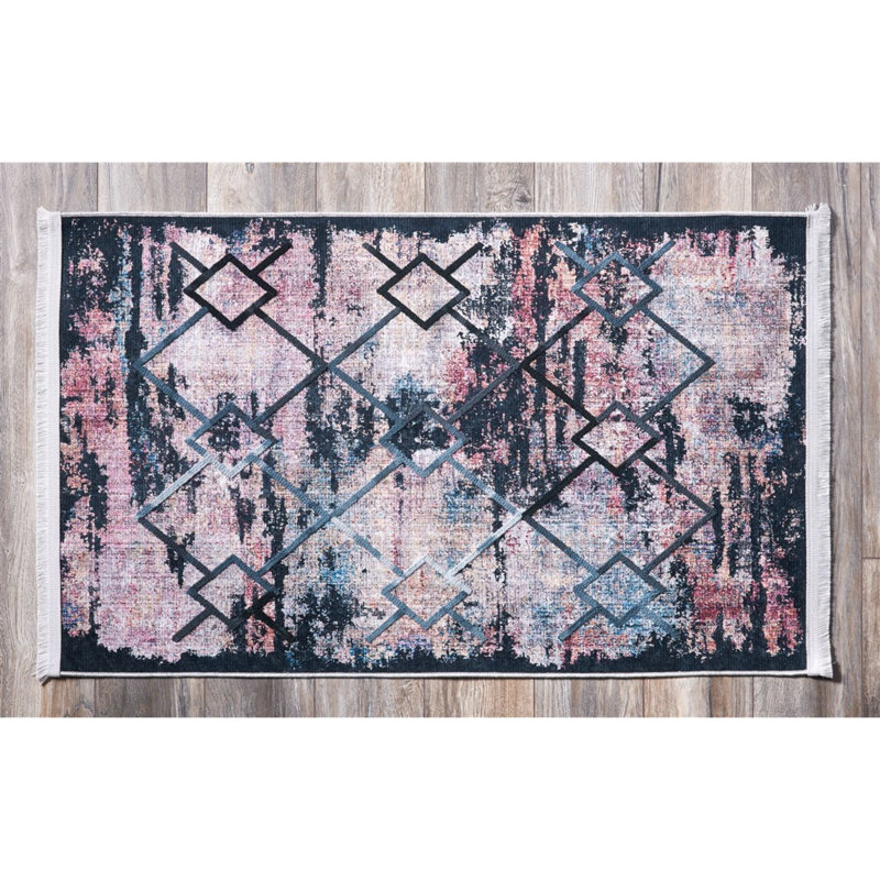Tapis en polypropylène tissé à la machine Edelhard, Rectangle 2 pi 7 po x 4 pi 11 po