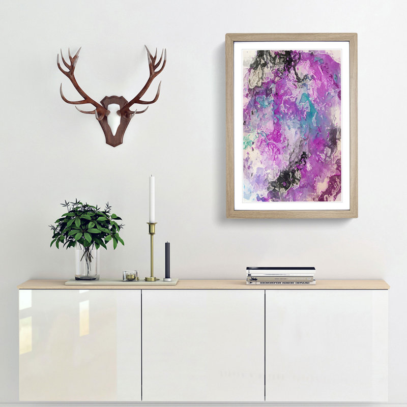 Nothing Forever in Abstract - Picture Frame Graphic Art Print, 36cm H x 27cm W x 2cm D, Oak Framed