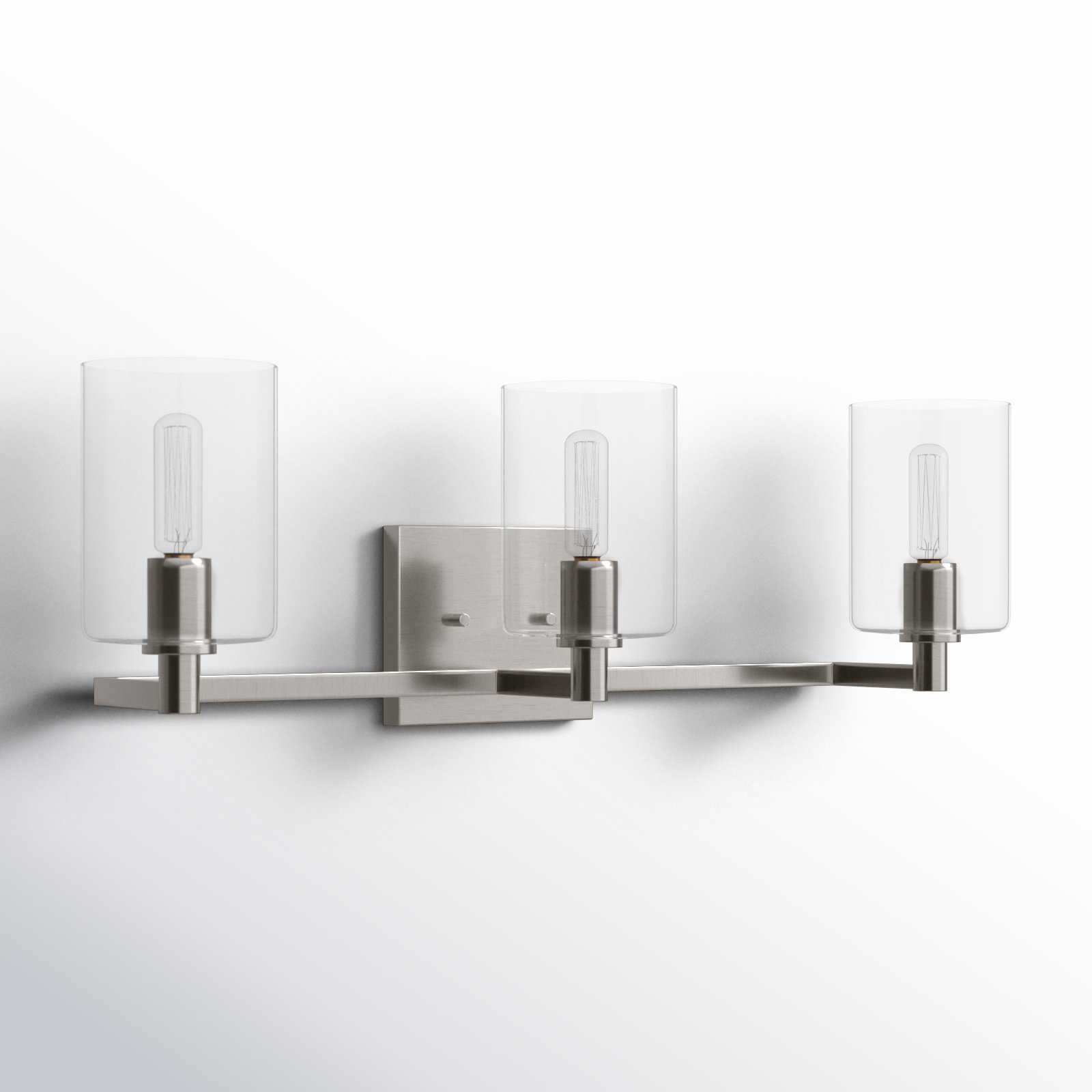 Signe 3 Light Dimmable Vanity Light, Brushed Nickel