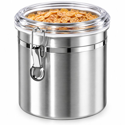 Stainless Steel Clamp Canister w/ Clear Lid