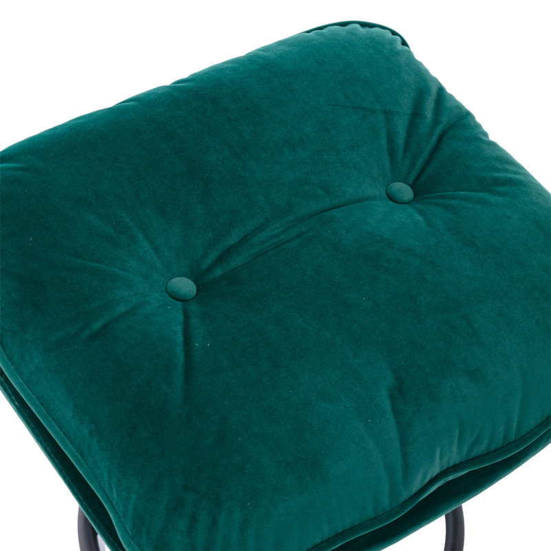 Méridienne pivotante avec repose-pieds 31,73 pouces, Velours vert