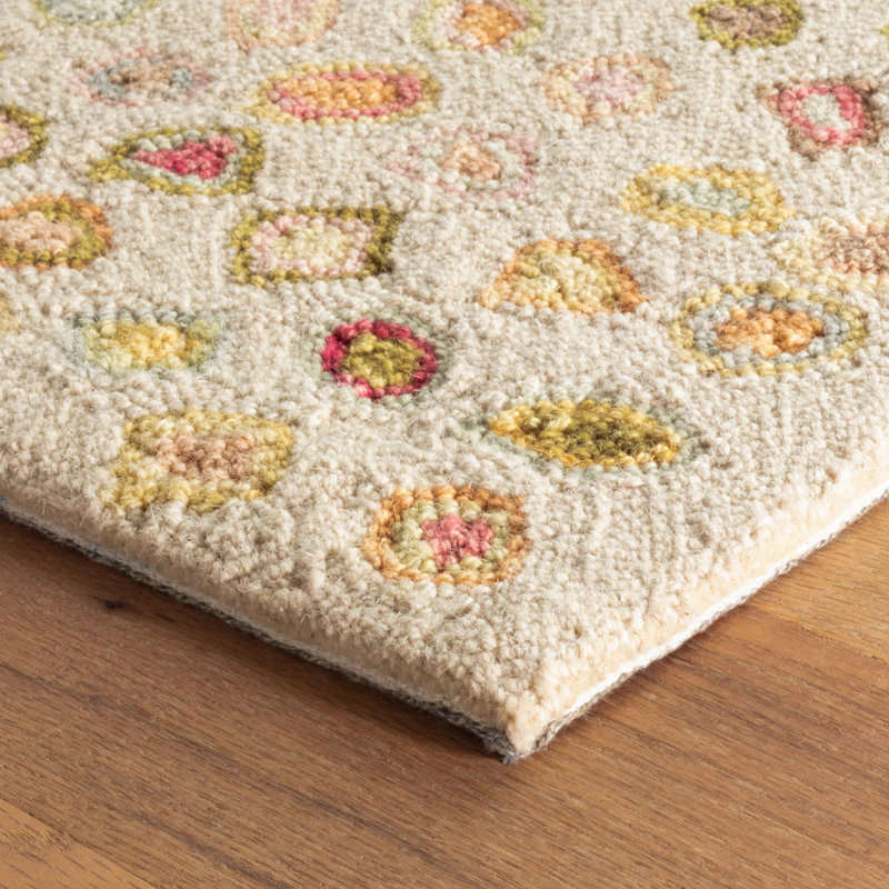 Tapis en laine crocheté à la main Cat's Paw, Rectangulaire 3 pi x 5 pi