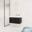 36 Inch Wall-Mounted Bathroom Vanity With Sink, Thick Edged Resin Basin, KD-Package