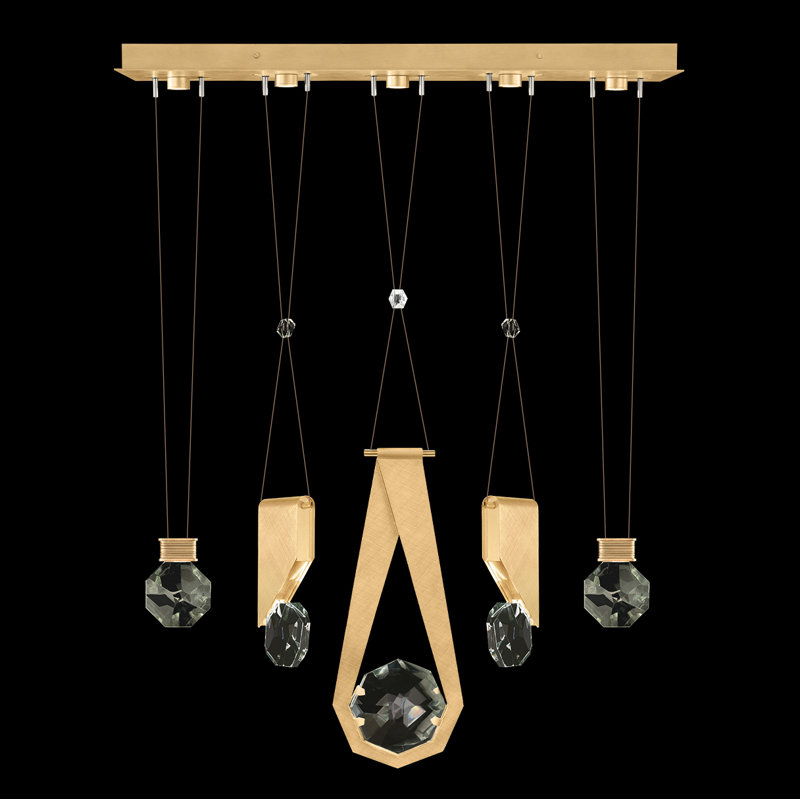 Aria 5 - Light LED Pendant, Brushed Gold