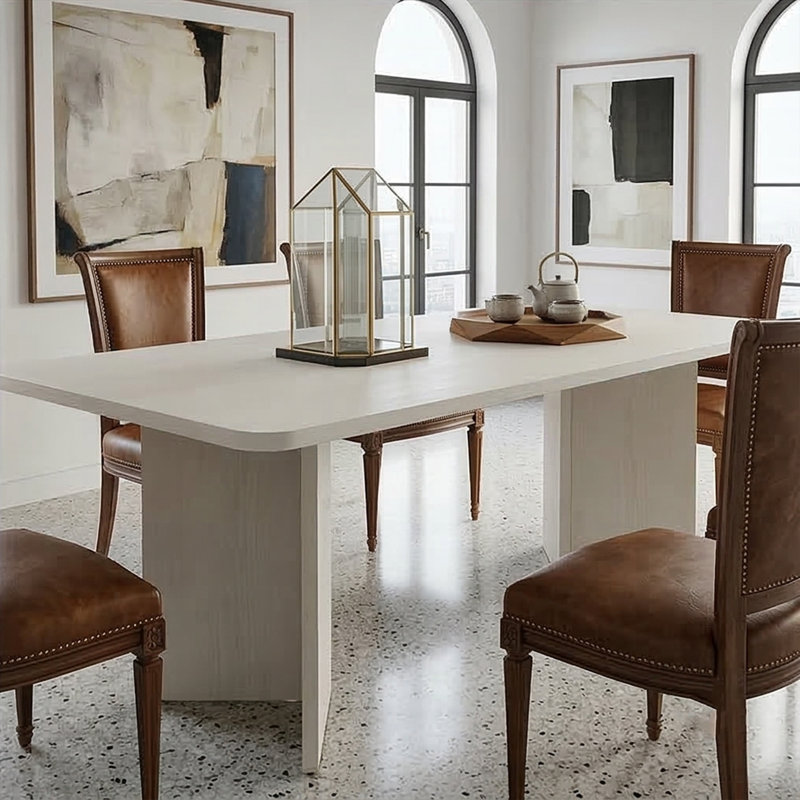 71" Rectangular Multipurpose Dining And Conference Table, Wood White
